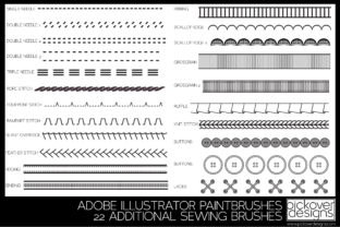 22 Additional Sewing Brushes: Elevating Fashion Illustrations with Authentic Detail