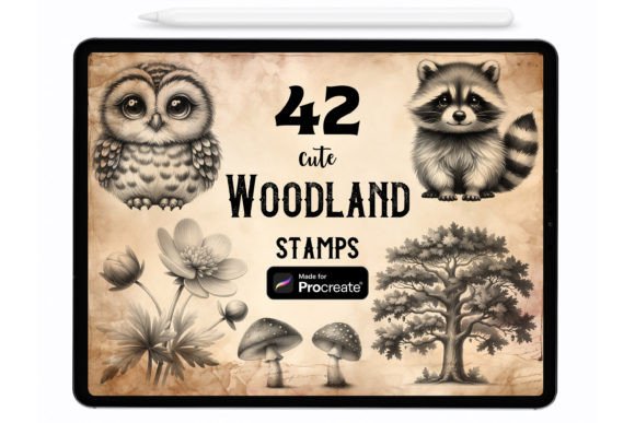42 Woodland Animals Procreate Brushes for Nature-Inspired Art