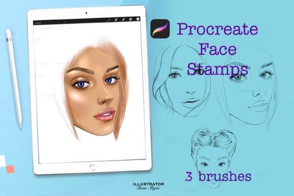 Accelerate Your Illustration: Procreate Face Stamps & Brushes