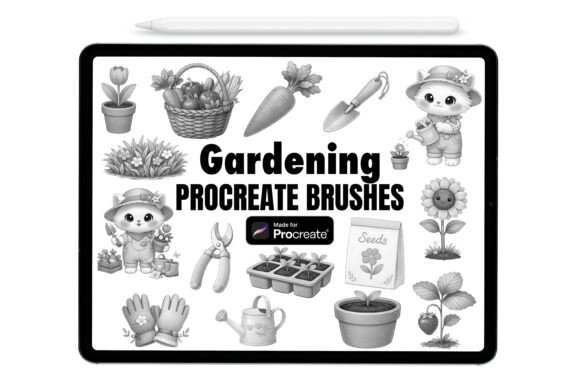 Cute Gardening Procreate Brushes: A Creative Toolkit for Every Designer