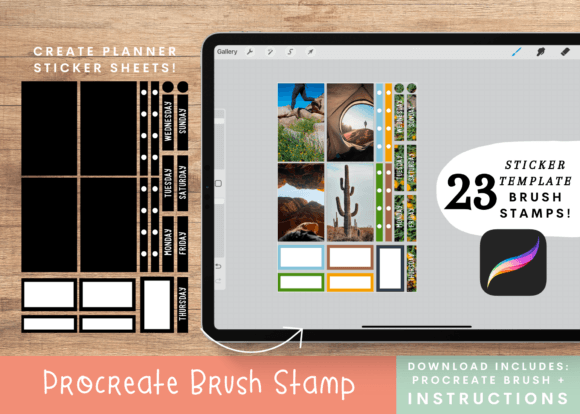 Design Trendy Planner Stickers Instantly in Procreate
