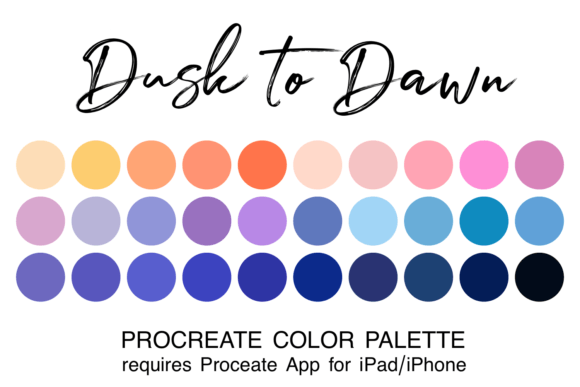 Dusk to Dawn Procreate Color Palette: A Guide to Ethereal Color