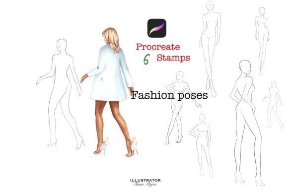 Fashion Figures Procreate Stamp: Digital Sketching Simplified