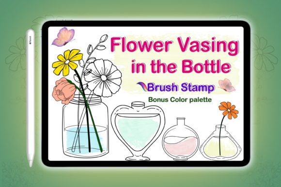 Flower Vasing in the Bottle Brush Stamps: A Designer's Tool