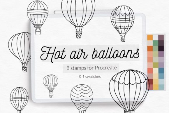 Hot Air Balloon Stamp Brushes Procreate: A Designer's Playful Toolkit