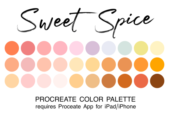 Infuse Your Art with Warmth: The Sweet Spice Procreate Palette
