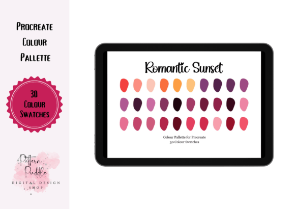 Procreate Color Palette Romantic Sunset: Capture Dreamy Hues