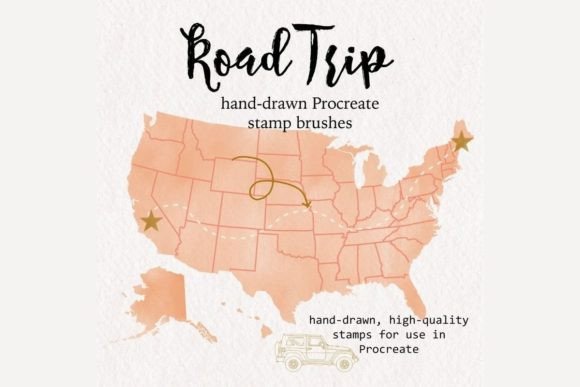 Procreate Road Trip Brush Stamps United States: A Creative Toolkit for Digital Artists