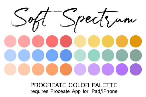 Soft Spectrum Procreate Color Palette: A Gentle Journey in Color