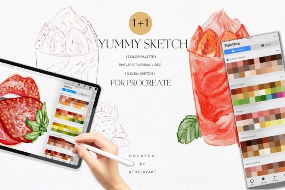 Sweeten Your Design Projects with a Strawberry Dessert Sketch Color Palette