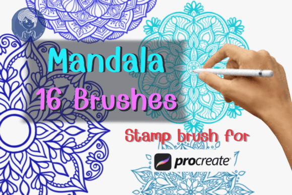 Unleash Geometric Harmony with Mandala Brush Stamp V.1