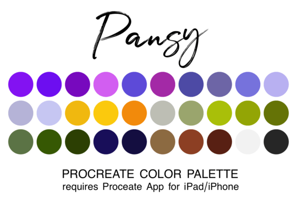 Unleash Your Creativity with the Pansy Procreate Color Palette