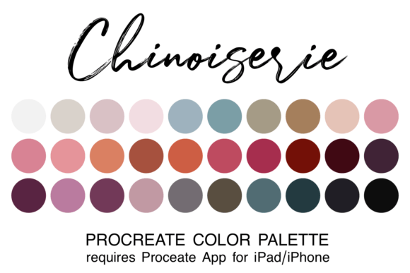Unlock Elegant Eastern Design with the Chinoiserie Procreate Color Palette